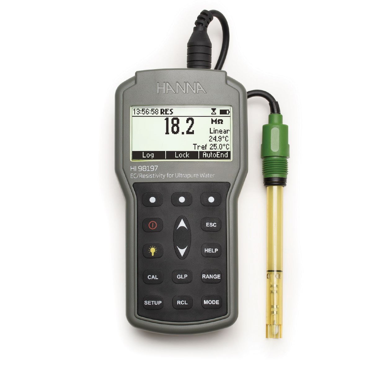 HANNA HI98197超纯水微电脑EC-TDS-电阻率-NaCI-°C测定仪