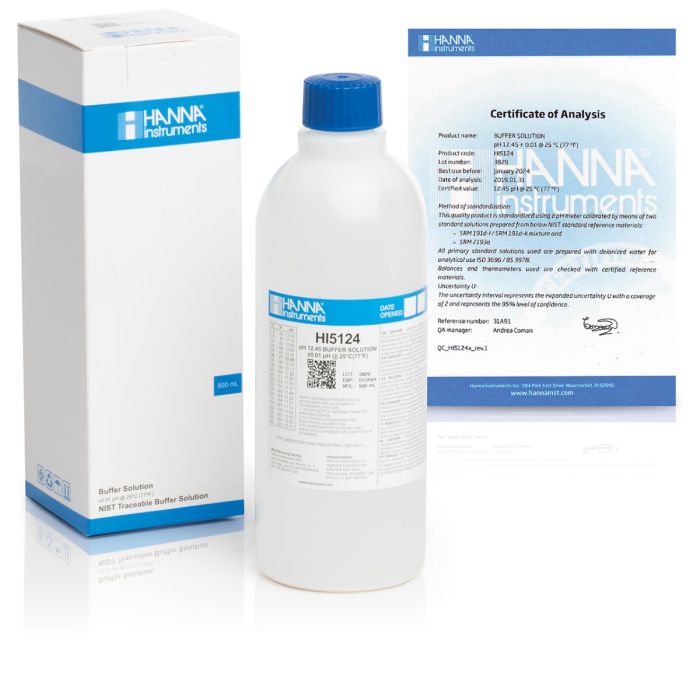 HANNA HI5124实验室等级酸度（12.45 pH）标准缓冲液
