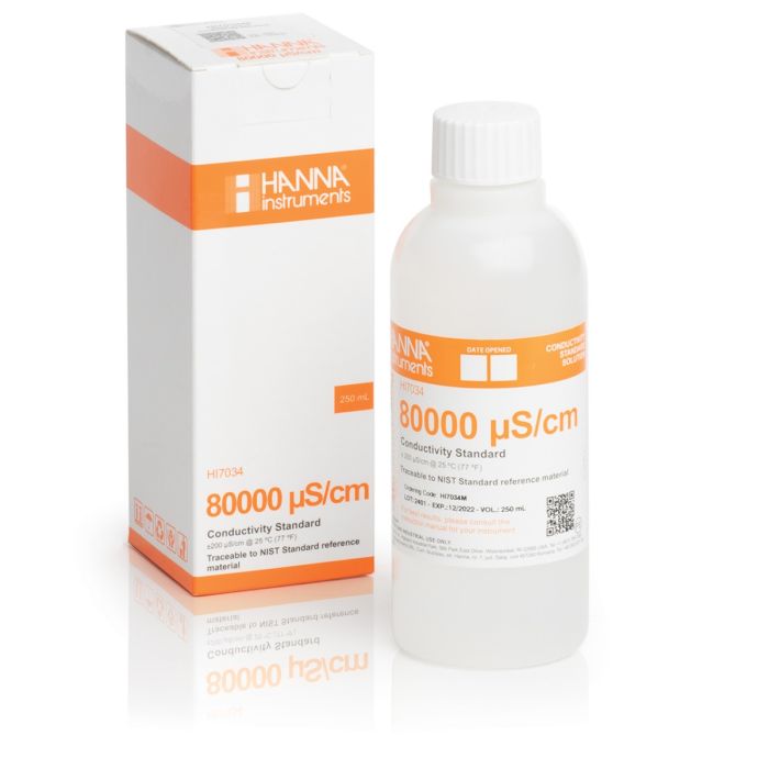 HANNA HI7034L、HI7034M 电导率EC标准缓冲液【80000 uS/cm】