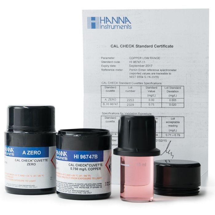 HANNA HI96747-11铜NIST测量曲线标定组【LR】