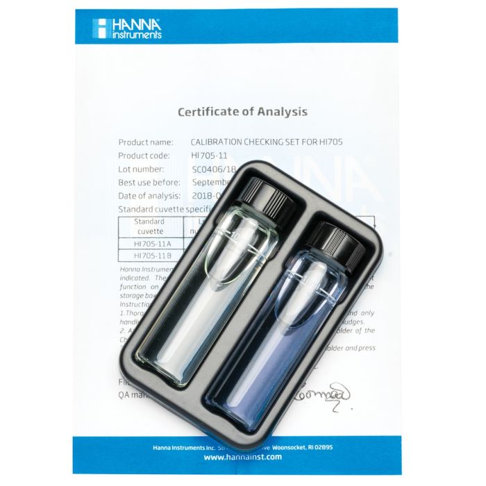 HANNA HI705-11二氧化硅NIST测量曲线标定组【SiO2】